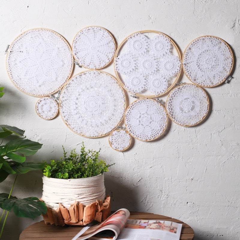 Bamboo Cotton Lace Tapestry Dreamcatcher Aesthetic Room Decor Macrame Wall Hanging Mandala Large Tapestry Hogar Indian Tapiz Handmade - Statnmore-7861