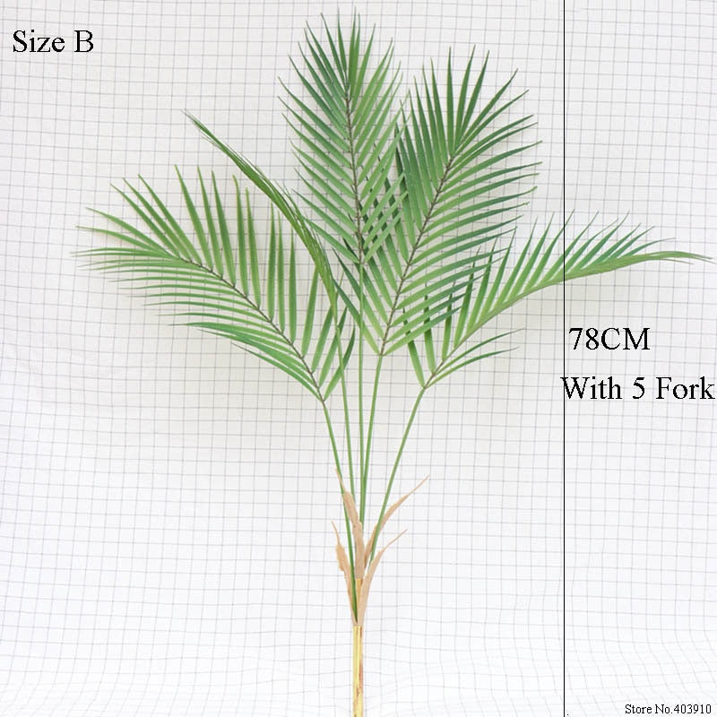 Green Artificial Palm Leaf Plastic Plants Garden Home Decorations Scutellarin Tropical Tree Fake Plants
Decorative item Garden Decoration Home Decoration - Statnmore-7861