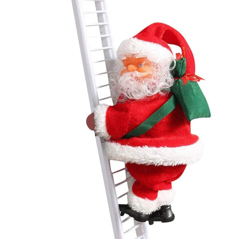 Electric Santa Claus Climbing Rope Ladder with Music Santa Musical Toys for Christmas Tree